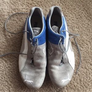 Puma shoes blue and grey suede